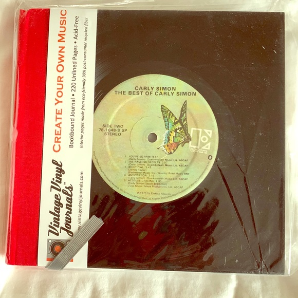 Carly Simon Vintage Vinyl Journal Unlined. - Picture 2 of 4